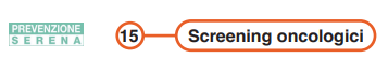 15 screening oncologici